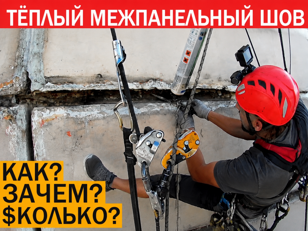 утепление швов дома