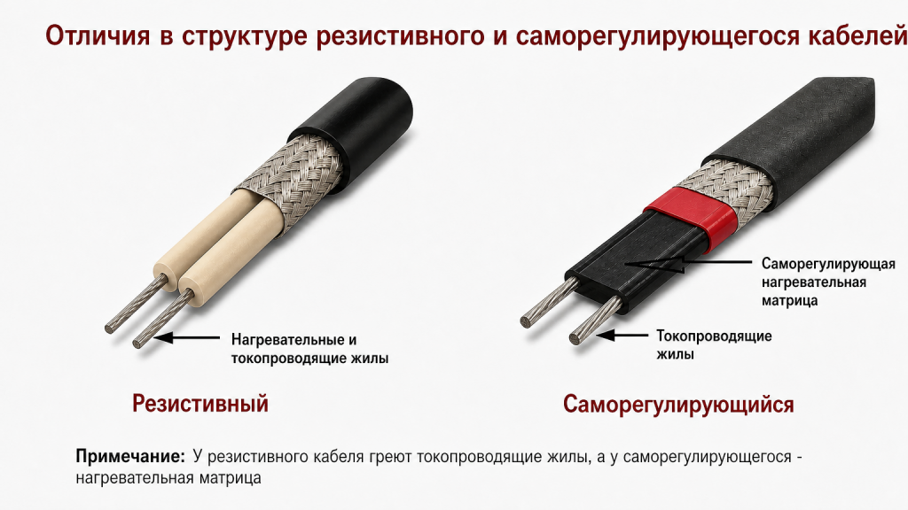 Отличия резистивного и саморегулируемого кабеля